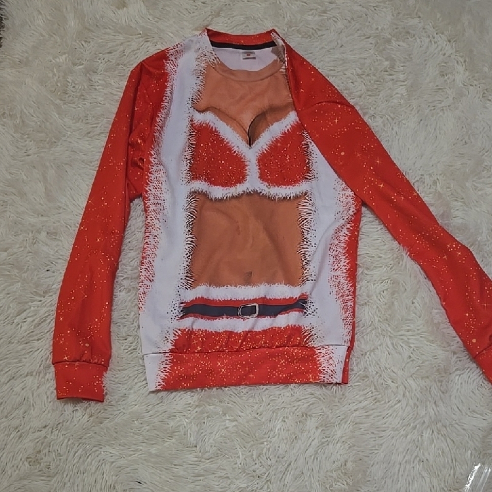 Festive Red Graphic Sweater